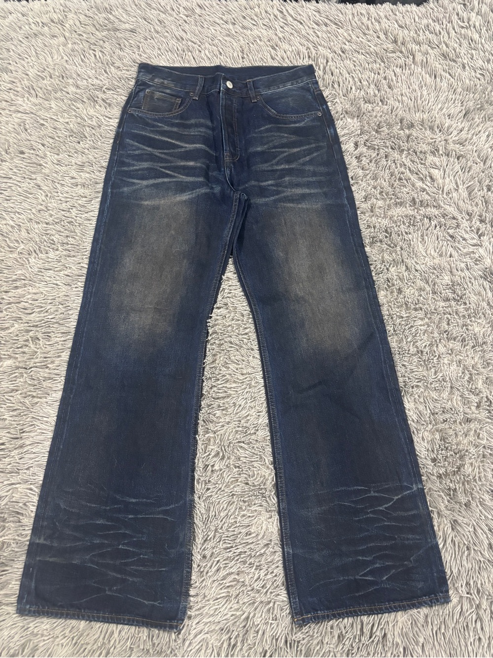 Acne Studios Dark Faded Flared Jeans